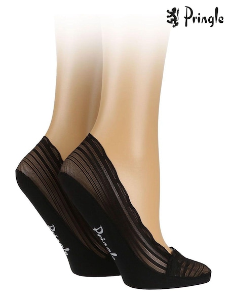 Pringle Striped Lace Super Low Cut No Show Socks (687622) | €9