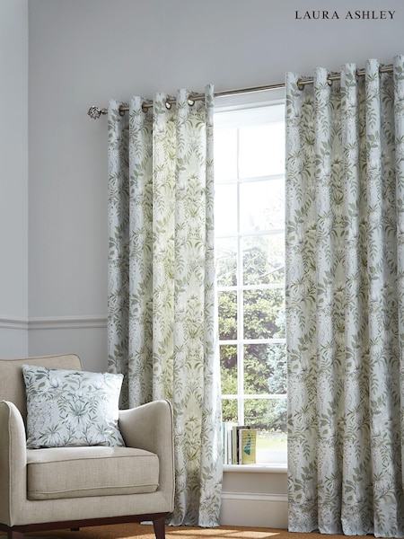 Laura Ashley Parterre Lined 100% Cotton Eyelet Curtains (688953) | 101 € - 195 €