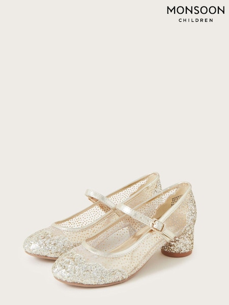 Monsoon Gold Princess Annabelle Heeled Shoes (689052) | €17.50 - €21