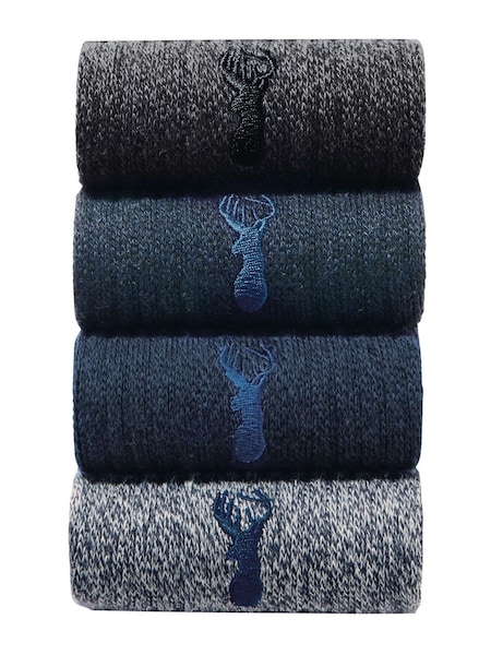 Blue Heavyweight Socks 4 Pack (689215) | AED23