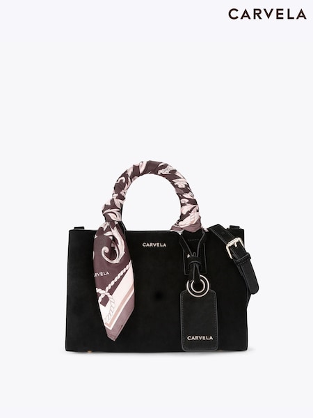 Black - Carvela Nina Suede Mini Tote Bag