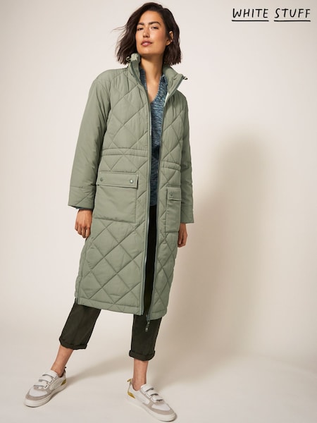 White Stuff Green Lorena Quilted Coat (690074) | €70