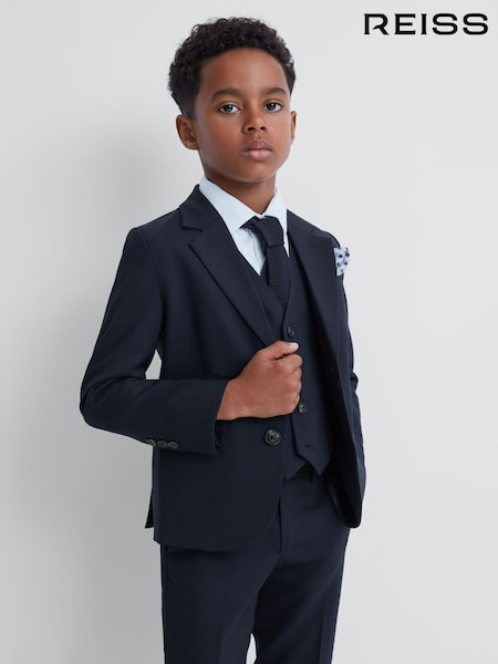 Reiss Navy Hope 3-9 yrs Wool Blend Single Breasted Blazer (690179) | €140