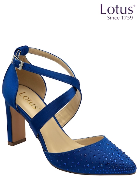 Lotus Blue Diamante Pointed-Toe Court Shoes (690770) | € 57