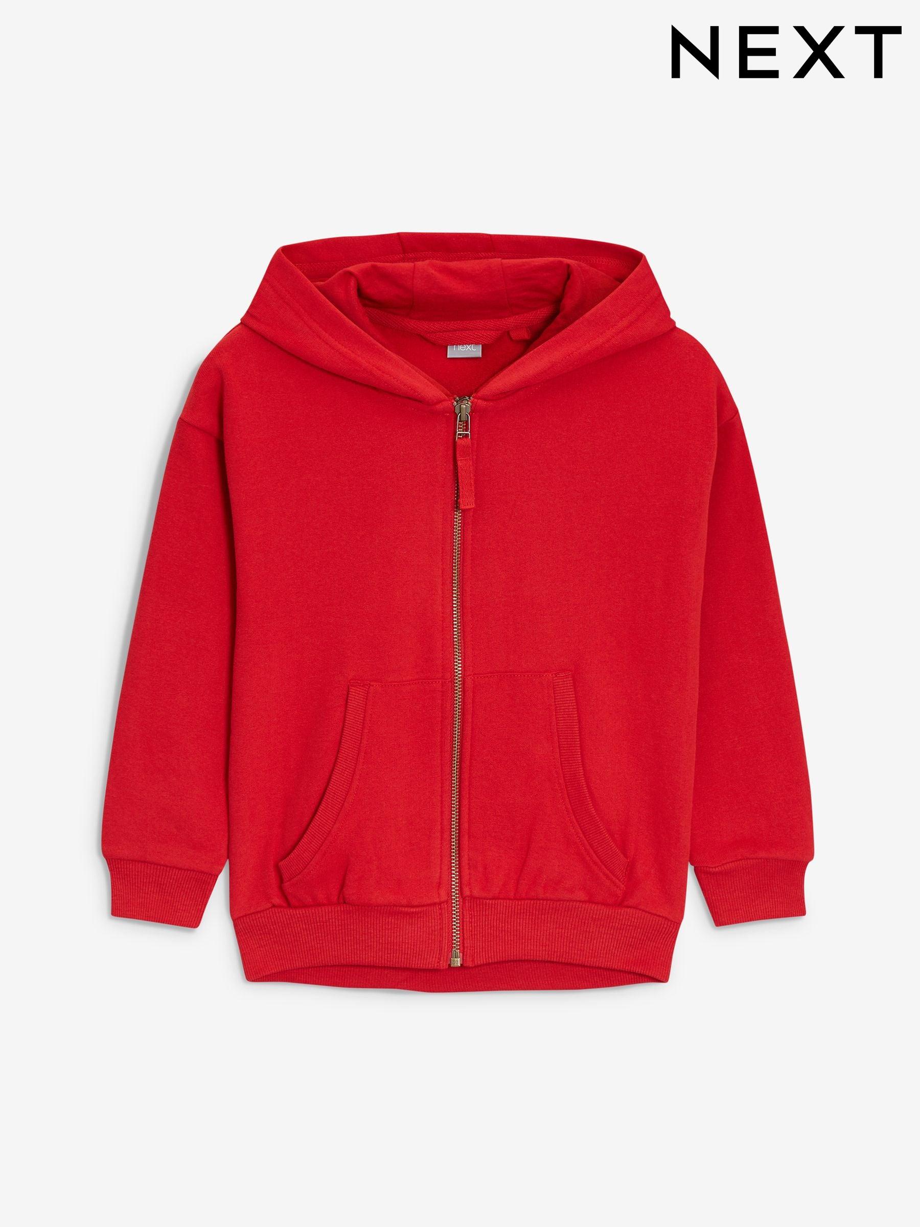 Boys red zip hoodie 2025