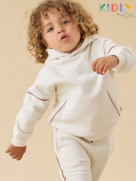 Cream - Kidly By Mori Supersoft Oversized Hoodie