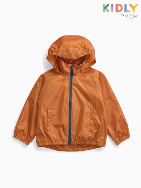 오렌지 - Kidly By Mori Packaway Jacket