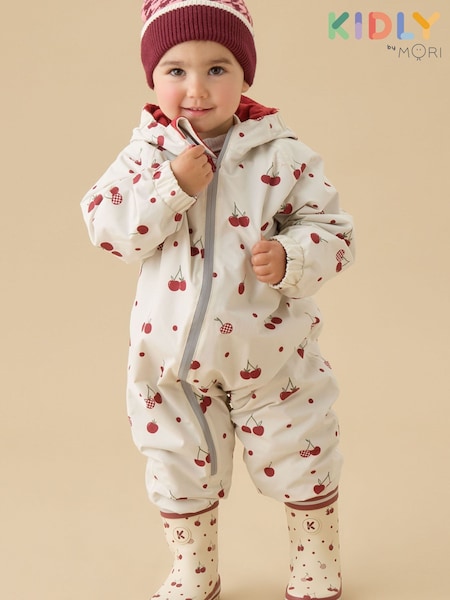 Rosa - Kidly By Mori Supersoft Fleece Lined Puddlesuit