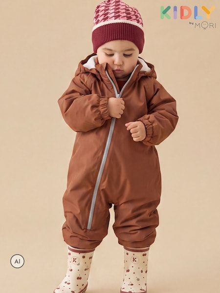Apelsin - Kidly By Mori Supersoft Fleece Lined Puddlesuit