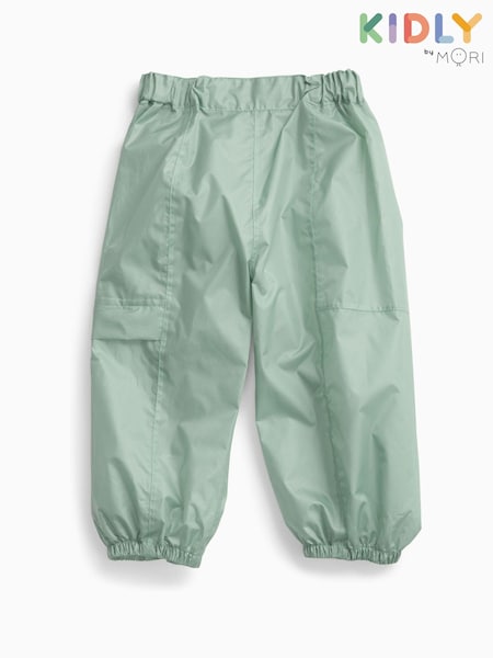 Green - Kidly By Mori Packaway Jacket And Trouser Set