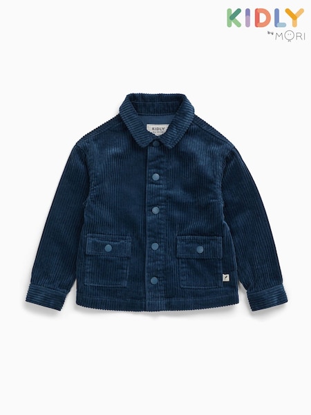 Blue - Kidly By Mori Supersoft Corduroy Jacket