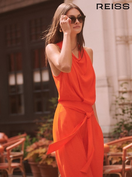 Reiss Orange Riley Cowl Neck Wide Leg Jumpsuit (692800) | €360