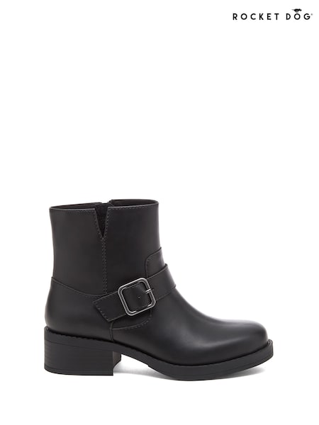 أسود - Rocket Dog Freddie Titan Pu Ankle Boots
