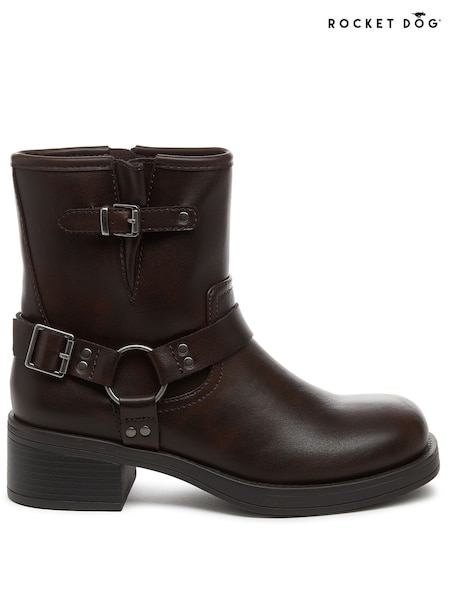 Qəhvəyi - Rocket Dog Nino Tobias Pu Harness Ankle çəkmələr