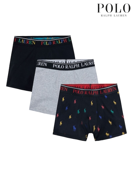 Black - Polo Ralph Lauren Cotton Boxer Briefs 3 Pack
