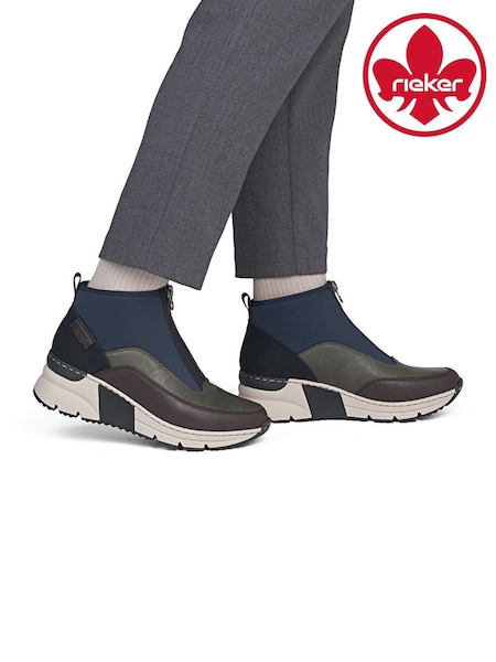 Green - Rieker Zipper Boots