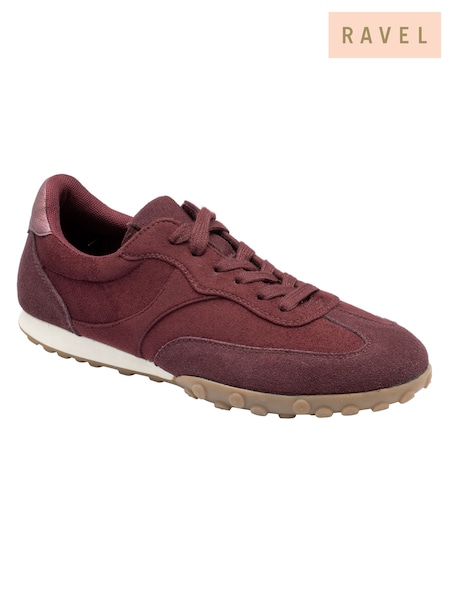 Röd - Ravel Läder Snörning Trainers