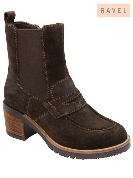 Коричневий - Ravel Suede Ankle Boots