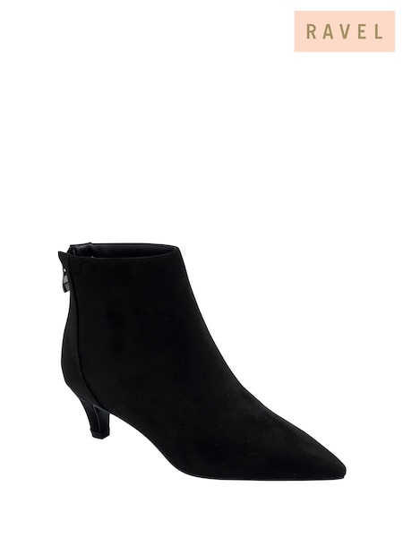 Қара - Ravel Microfibre Pointed-toe Ankle Boots