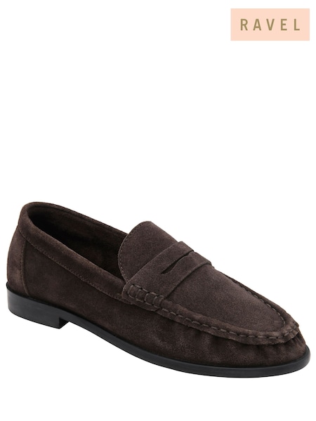 Brown - Ravel Suede Loafers