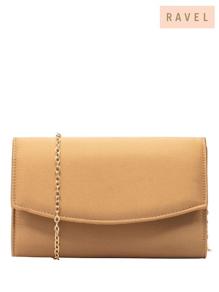 Gold - Ravel Clutch Bag With Chain