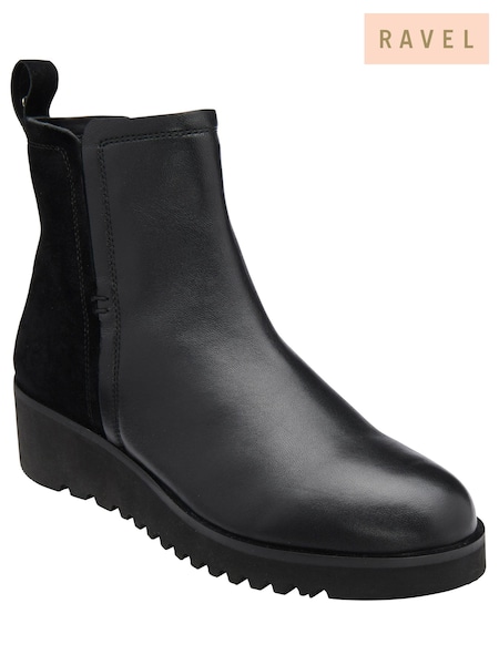 Black - Ravel Leather Chelsea Boots