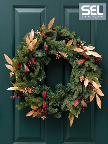 Scottish Everlastings Ltd Traditional Wreath With Foliage