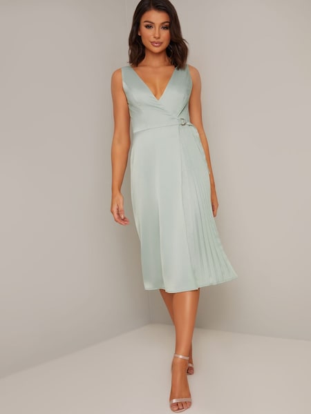 Chi Chi London Green Reina Dress (694974) | 148 QAR