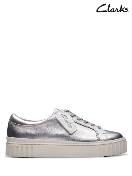 Clarks Silver Leather Mayhill Walk Shoes (695169) | €113 - €119
