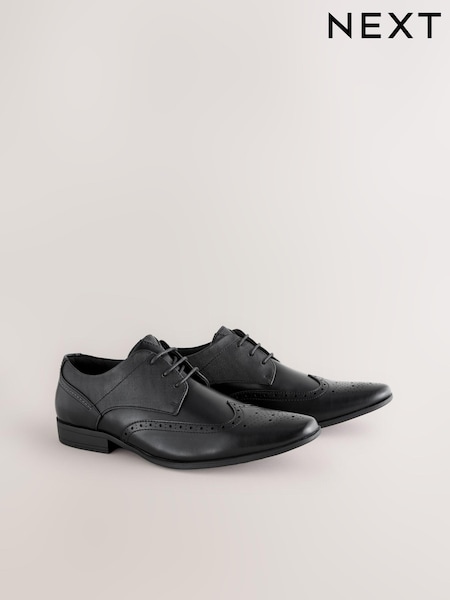 Black Standard Fit Brogue Shoes (695255) | €47