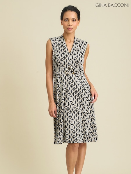 Black - Gina Bacconi Tabby Jersey Dress