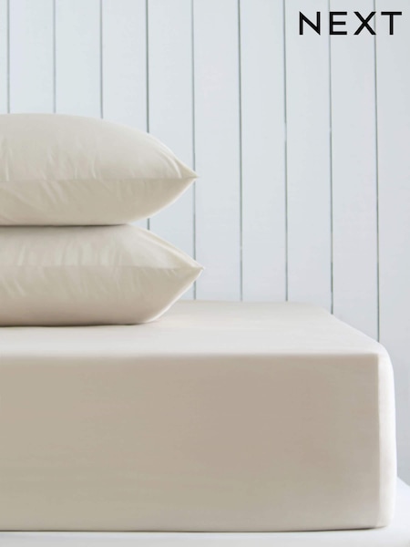 Natural Cotton Rich Deep Fitted Sheet (695579) | €13 - €21