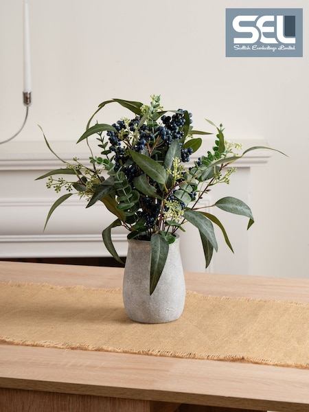 Scottish Everlastings Ltd Eucalyptus & Berry Arrangement In Vase