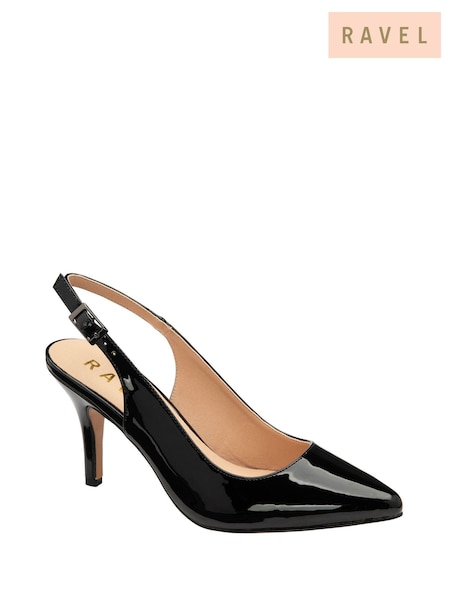 Ravel Black Slingback Stiletto Court Shoes (695621) | $114