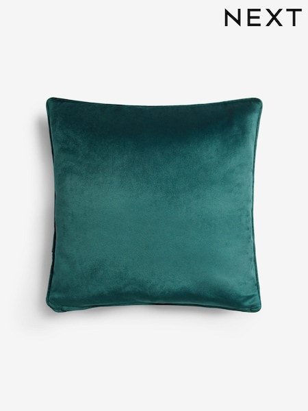 Dark Teal 43 x 43cm Matte Velvet Cushion (695901) | 34 QAR