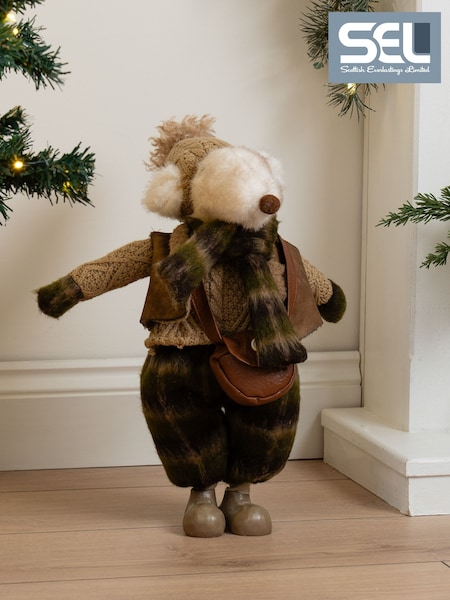 Scottish Everlastings Ltd Plush Traditional Santa Christmas Decoration