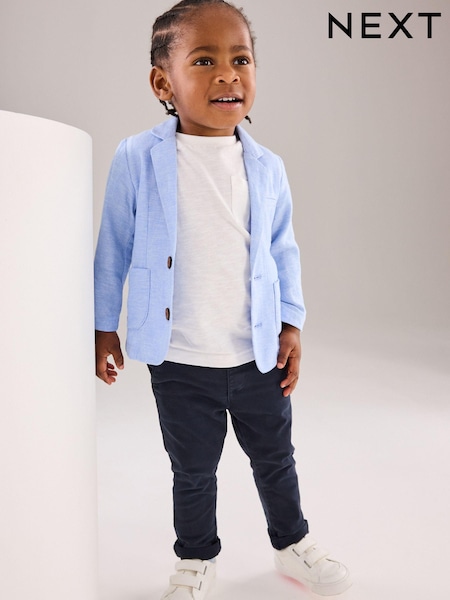 Blue Linen Blend Blazer (3mths-9yrs) (696765) | AED38 - AED46