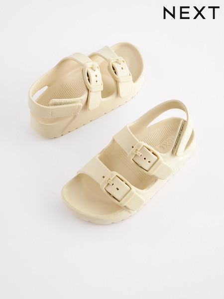 أبيض - Double Buckle Ankle Strap EVA Sandals (696803) | ‏41 د.إ.‏ - ‏ 56‏ د.إ.