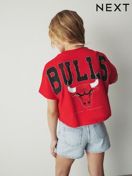Red Chicago Bulls NBA Boxy Graphic T-Shirt (3-16yrs) (696863) | €3 - €4