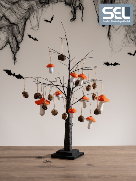 Scottish Everlastings Ltd Hanging Toadstools & Acorns With Twig Tree