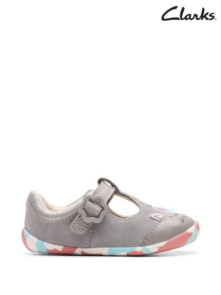 Clarks Grey Standard Fit (F) First Walker Myth  Shoes (696945) | €18.50