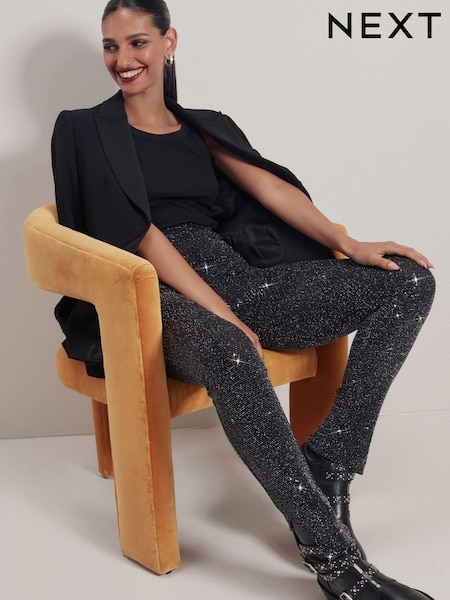Черный - Sequin Skinny Trouser (697358) | €7
