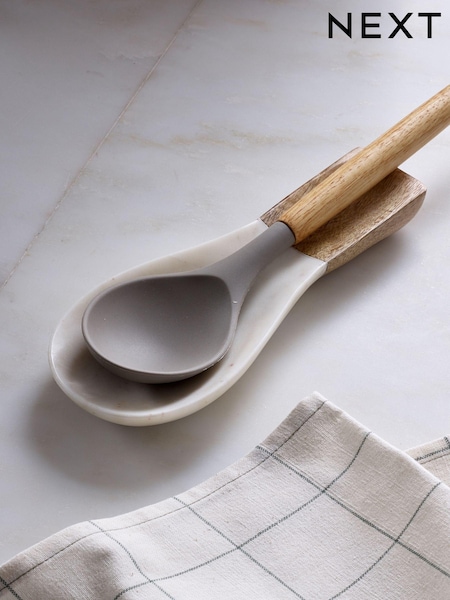 Marble and Wood Spoon Rest (697359) | €16