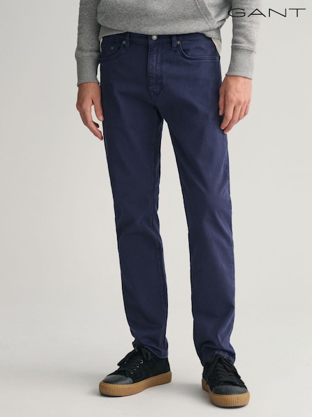 Marine Sininen - Gant Regular Fit Desert Jeans (697473) | €189