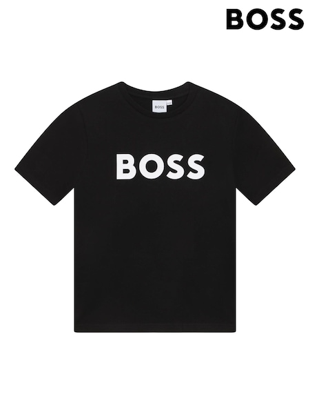 Svart - Boss Cotton Jersey Short Sleeve T-shirt