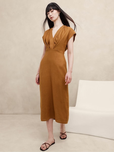 Banana Republic White Mari Draped Maxi Dress (697809) | €40