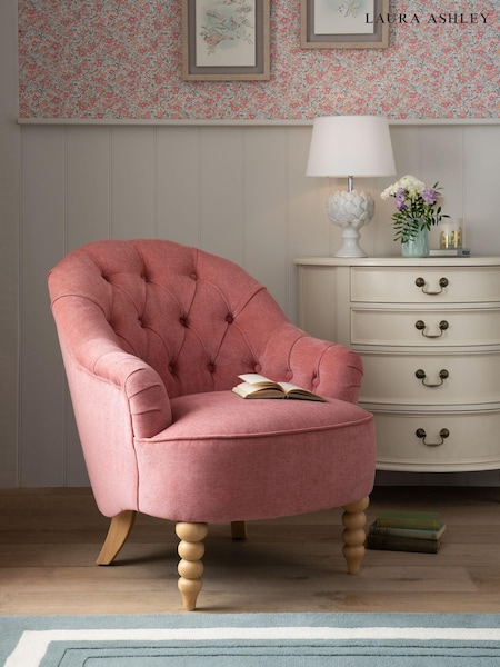 Laura Ashley Baron Chenille Old Rose Pink Hanby Accent Chair (698035) | €567