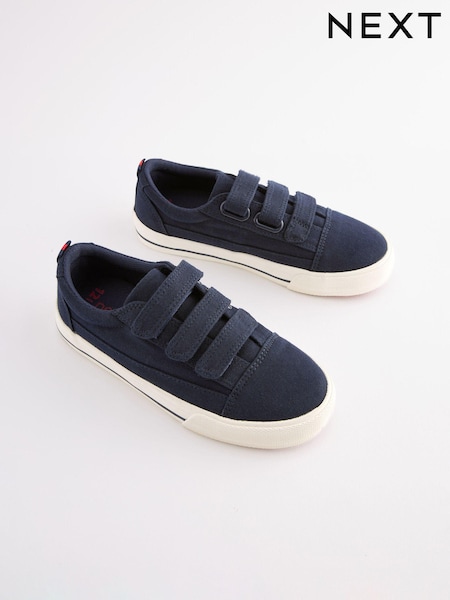 Navy Blue Standard Fit (F) Strap Touch Fastening Shoes (698041) | € 4 - € 6