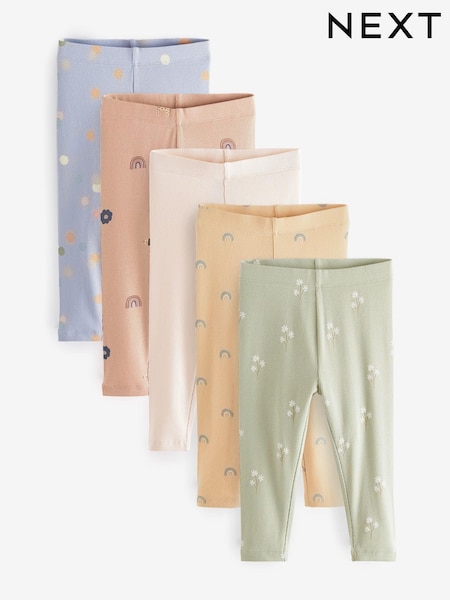 Rumen droben potisk - Rib Jersey Leggings 5 Pack (3mths-7yrs) (698115) | € 20 - € 24