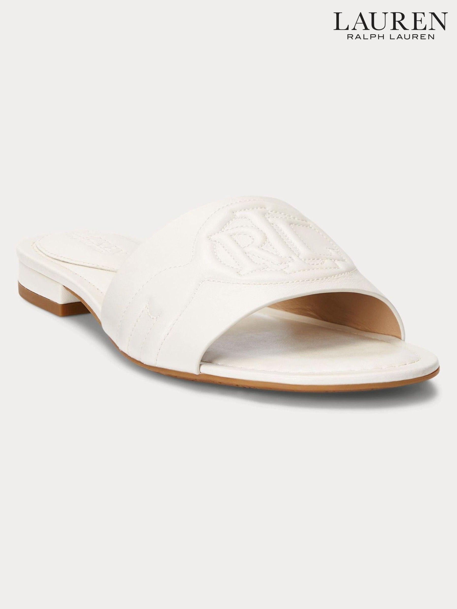 Ralph lauren white sandals store
